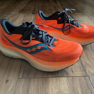 SAUCONY TEMPUS 2 MEN'S RUNNING SHOE SZ 8.5 WOMANS 10 VIZIORANGE DUSK
